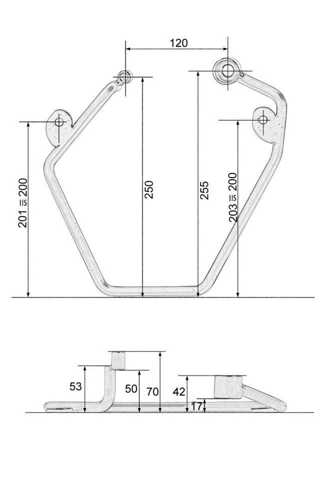 Saddlebag "Vegas" 17 litres with bracket suitable for HD Sportster (1996-2021) - right