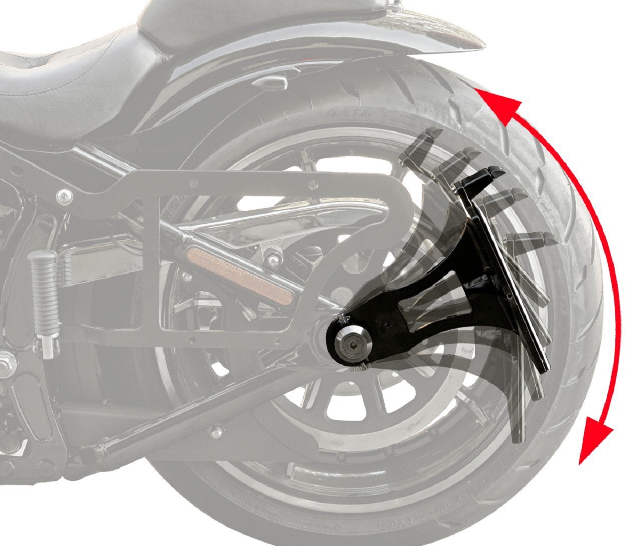 Seitlicher Kennzeichenhalter 19 mm Achse passend für HD Softail