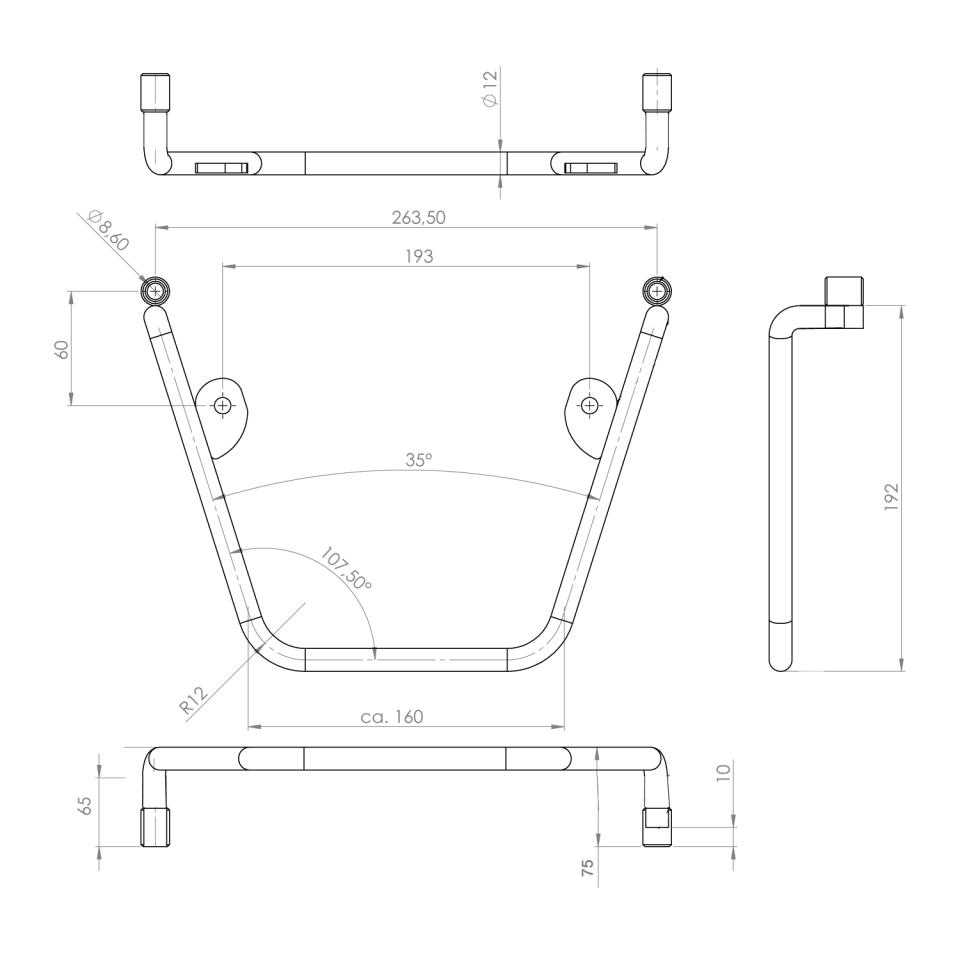 Satteltasche "Boston" 20 Liter mit Halterung passend für HD Dyna Fat Bob - links