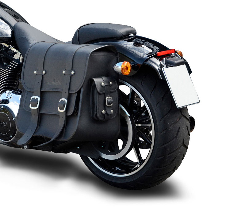 Saddlebag "Frisco" 36 litres with bracket 183 mm suitable for HD Softail+Cruiser - left