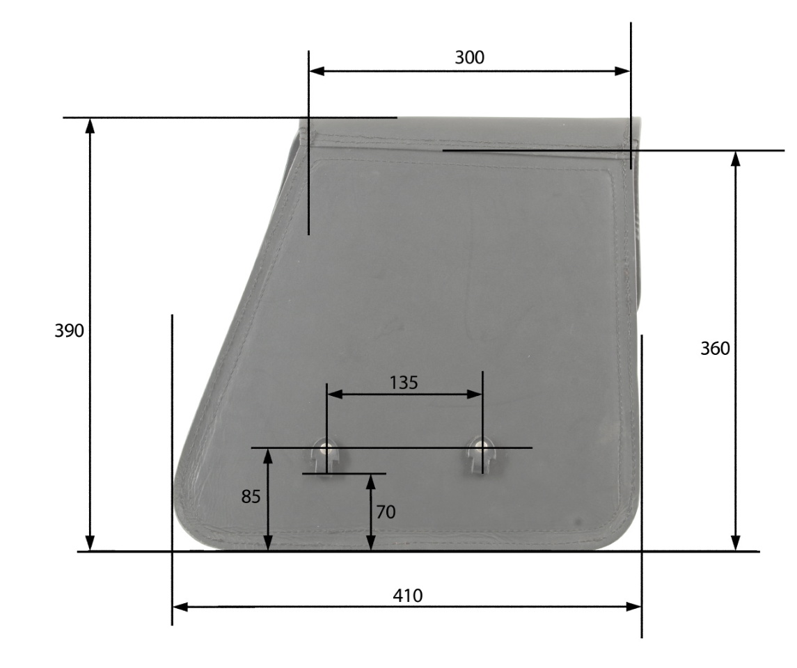 Satteltasche "Boston" 28 Liter mit Halterung passend für HD Dyna Fat Bob - links