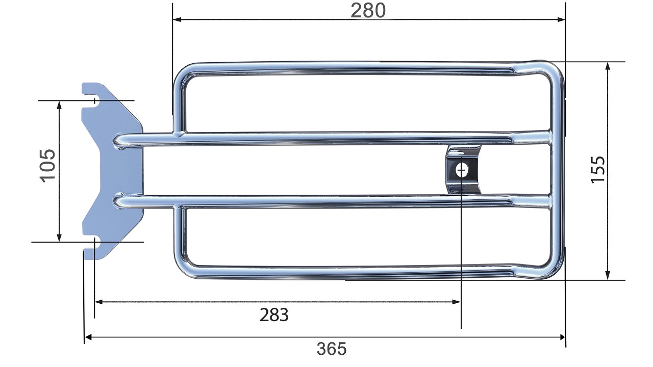 Luggage rack stainless steel suitable for HD Softail