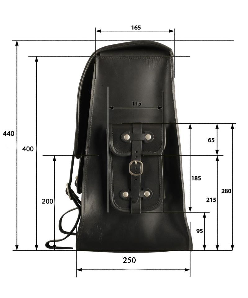 Saddlebag "Frisco" 36 litres with bracket suitable for HD Dyna - left