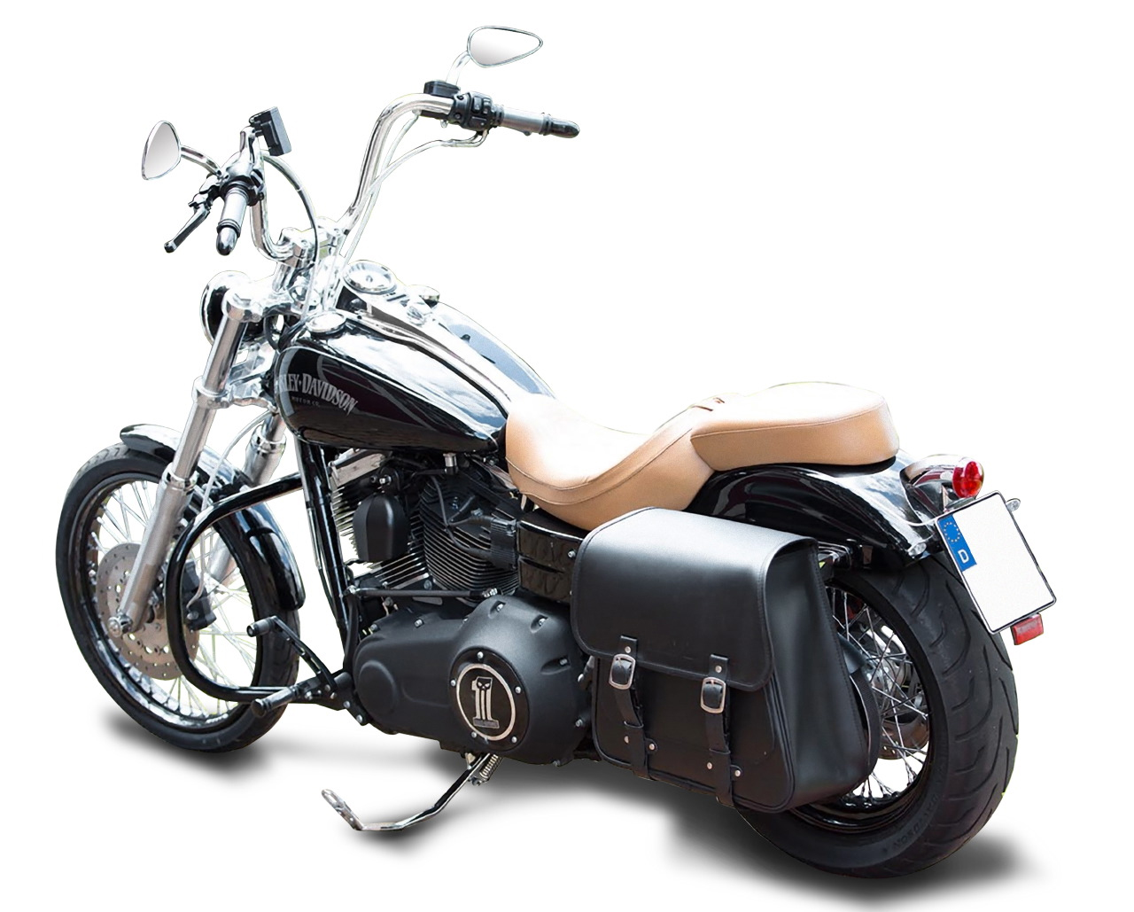 Saddlebag "Boston" 28 litres with bracket suitable for HD Dyna - left