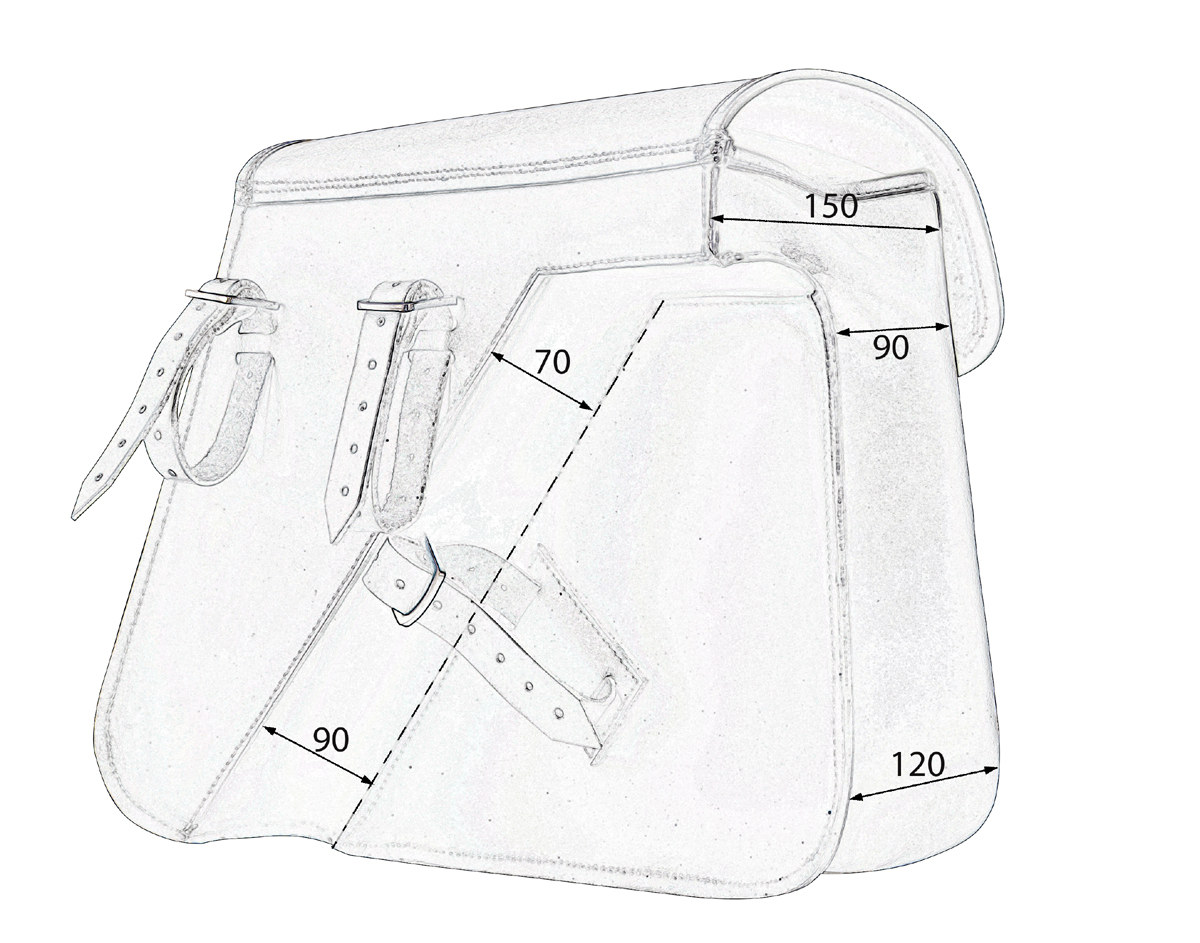 Saddlebag "Seattle" 17 litre suitable for HD Sportster - left