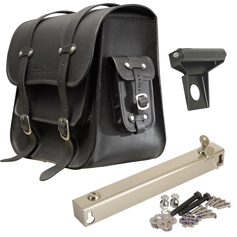 Satteltasche "Frisco" 36 Liter Komplettset 19 mm passend für HD Softail - links