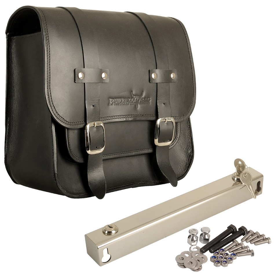 Saddlebag "Vegas" 17 litres with bracket 180 mm suitable for HD Softail+Cruiser - left or right