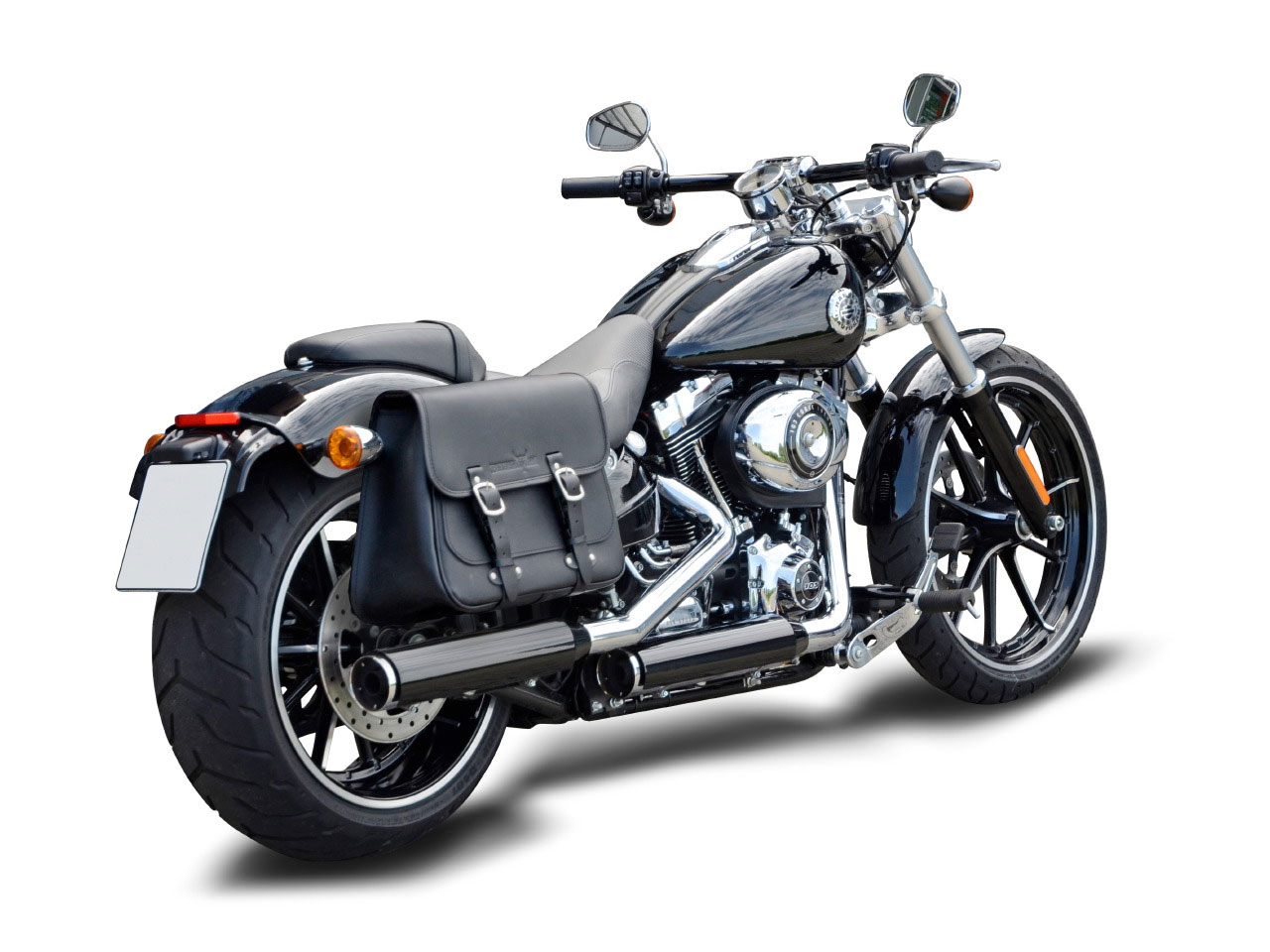 Saddlebag "Boston" 20 litres with bracket 183 mm suitable for HD Softail+Cruiser - right