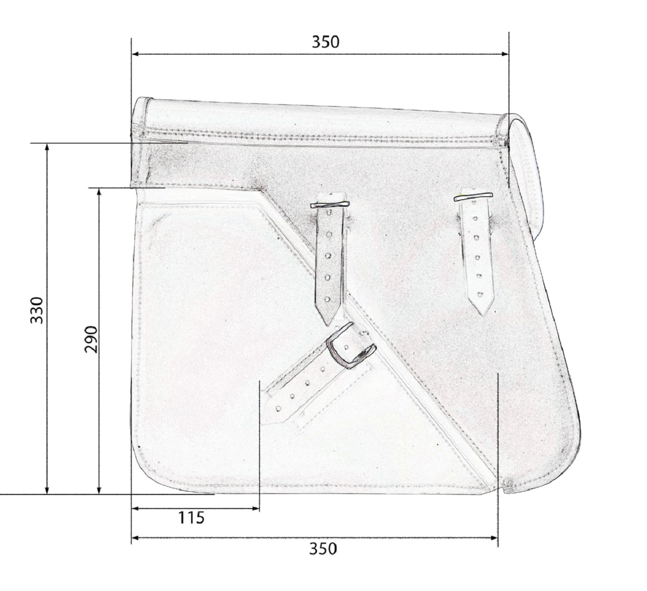 Satteltasche "Seattle" 17 Liter passend für HD Sportster - rechts