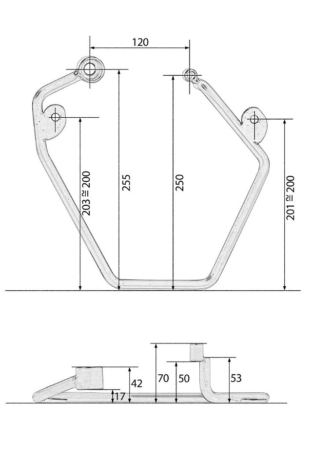 Satteltaschenhalter passend für HD Sportster links