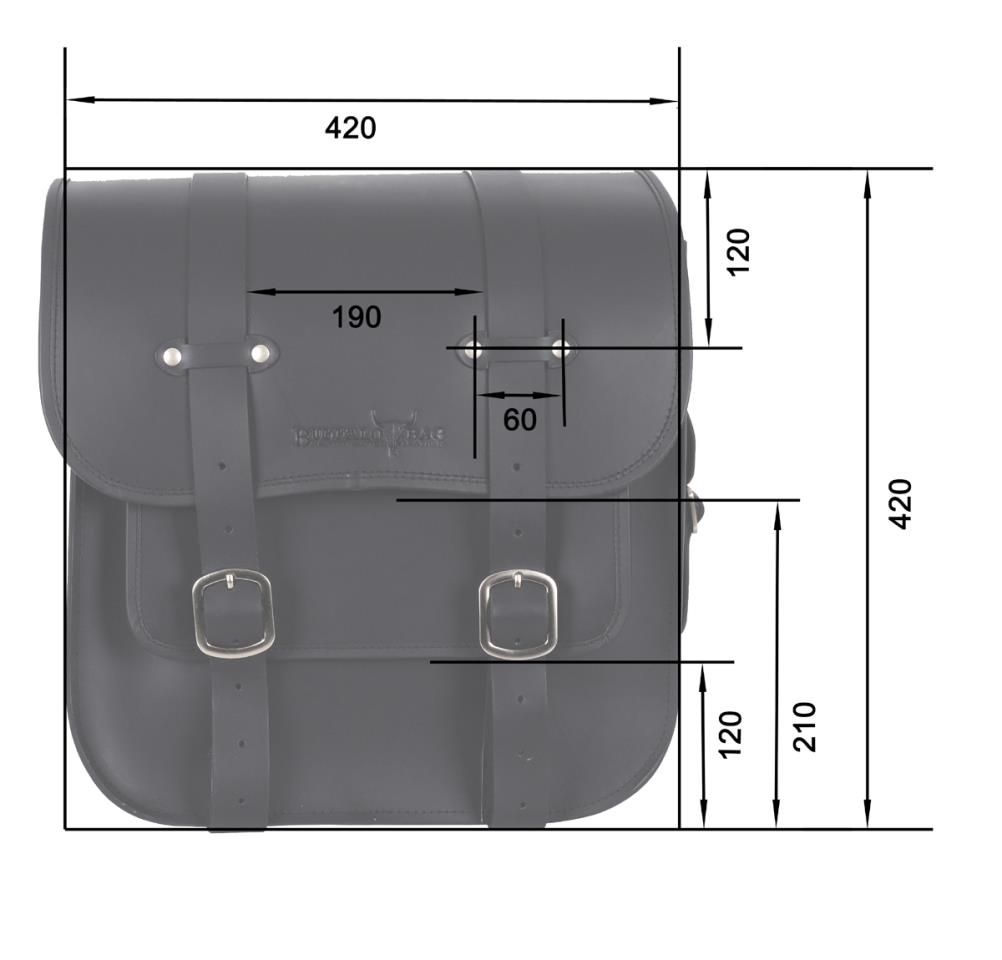 Saddlebag "Frisco" 36 litres with bracket suitable for HD Dyna - left