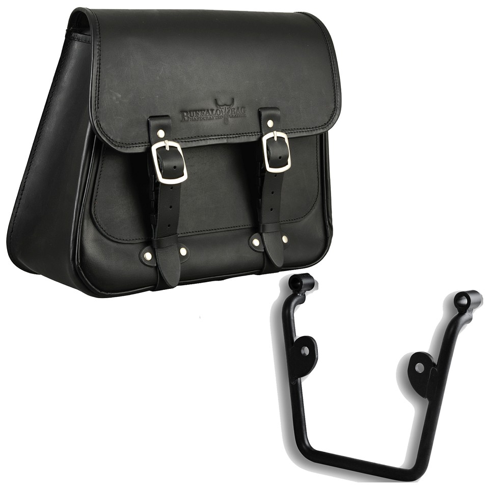 Saddlebag "Boston" 20 litres with bracket 180 mm suitable for HD Softail+Cruiser - right