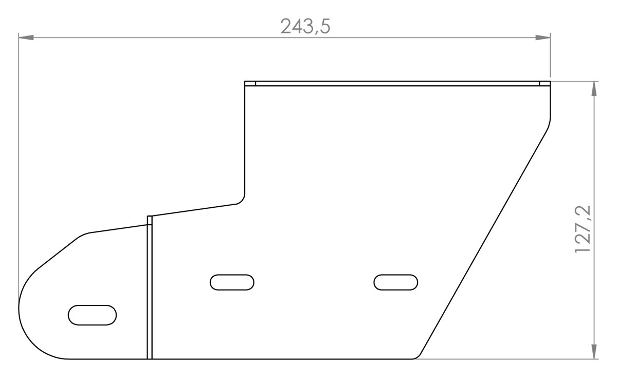 Saddlebag bracket suitable for HD Dyna with solo seat - left