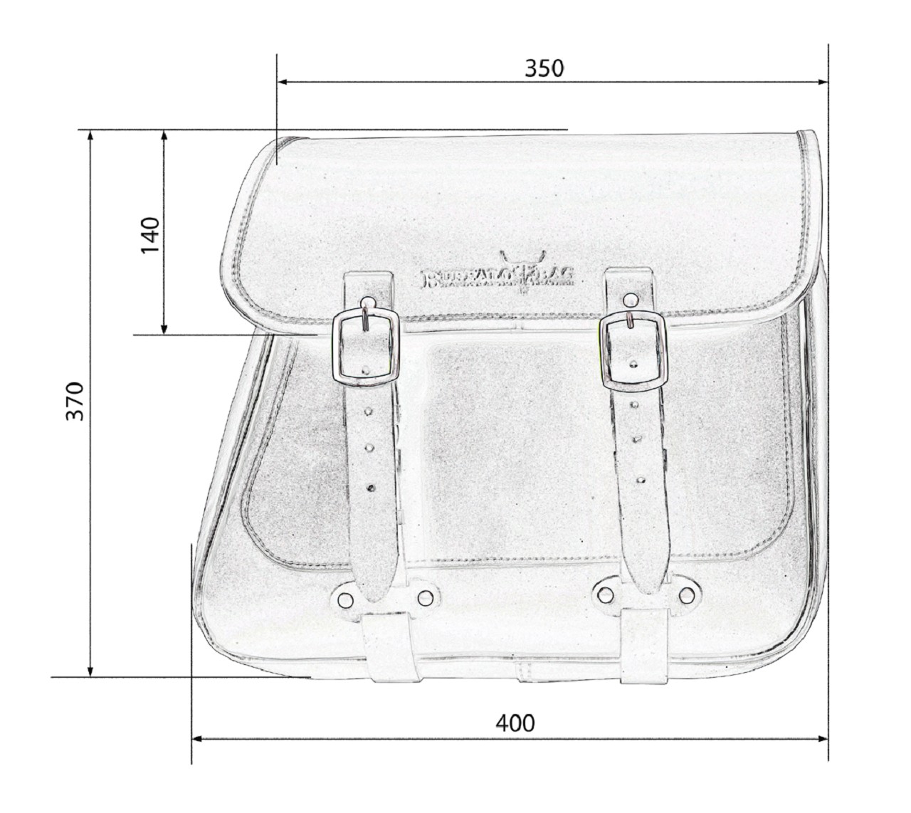 Satteltasche "Seattle" 17 Liter passend für HD Sportster - rechts