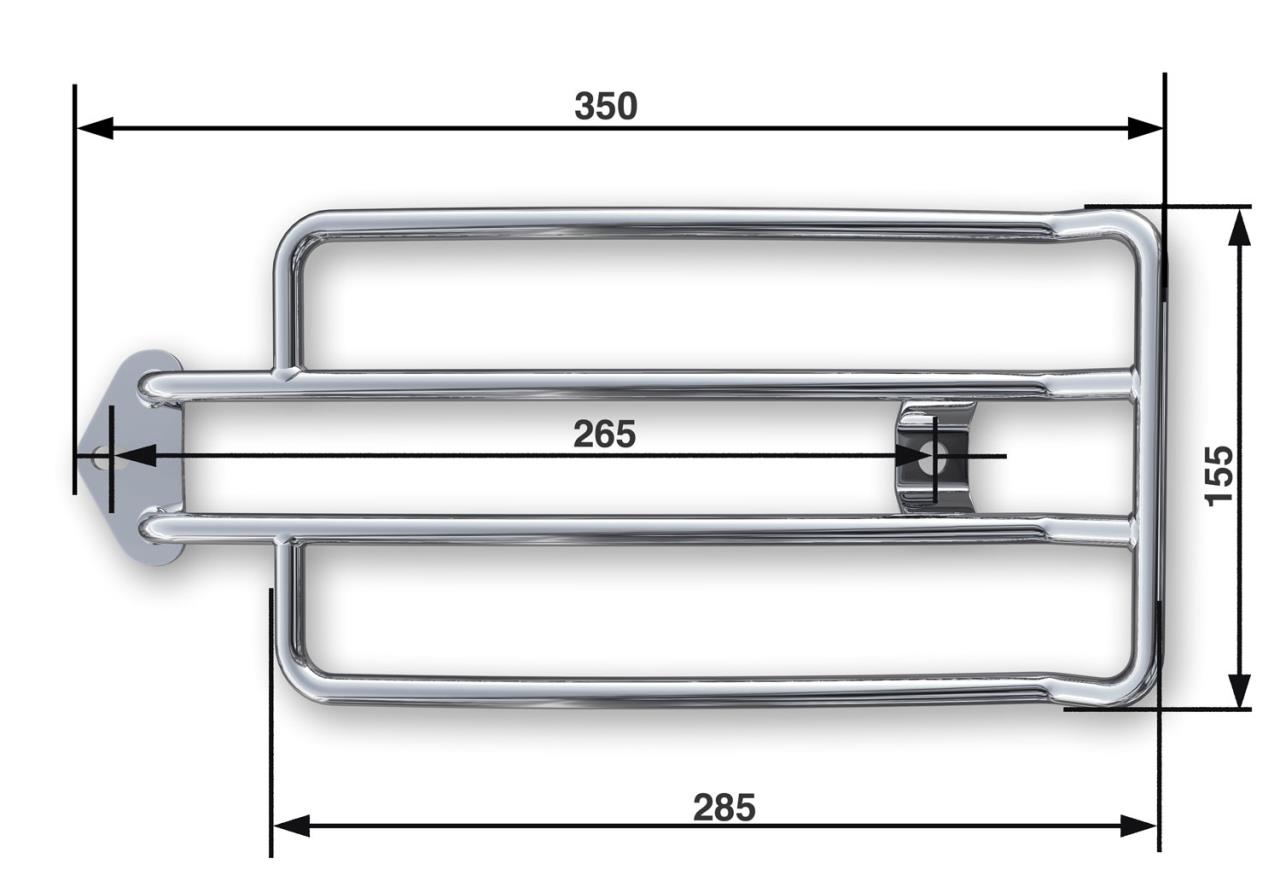 Luggage rack stainless steel suitable for HD Dyna