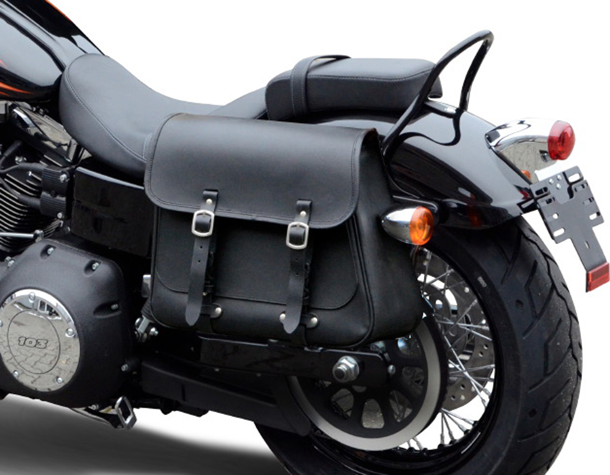 Saddlebag "Boston" 20 litres with bracket suitable for HD Dyna Fat Bob - left