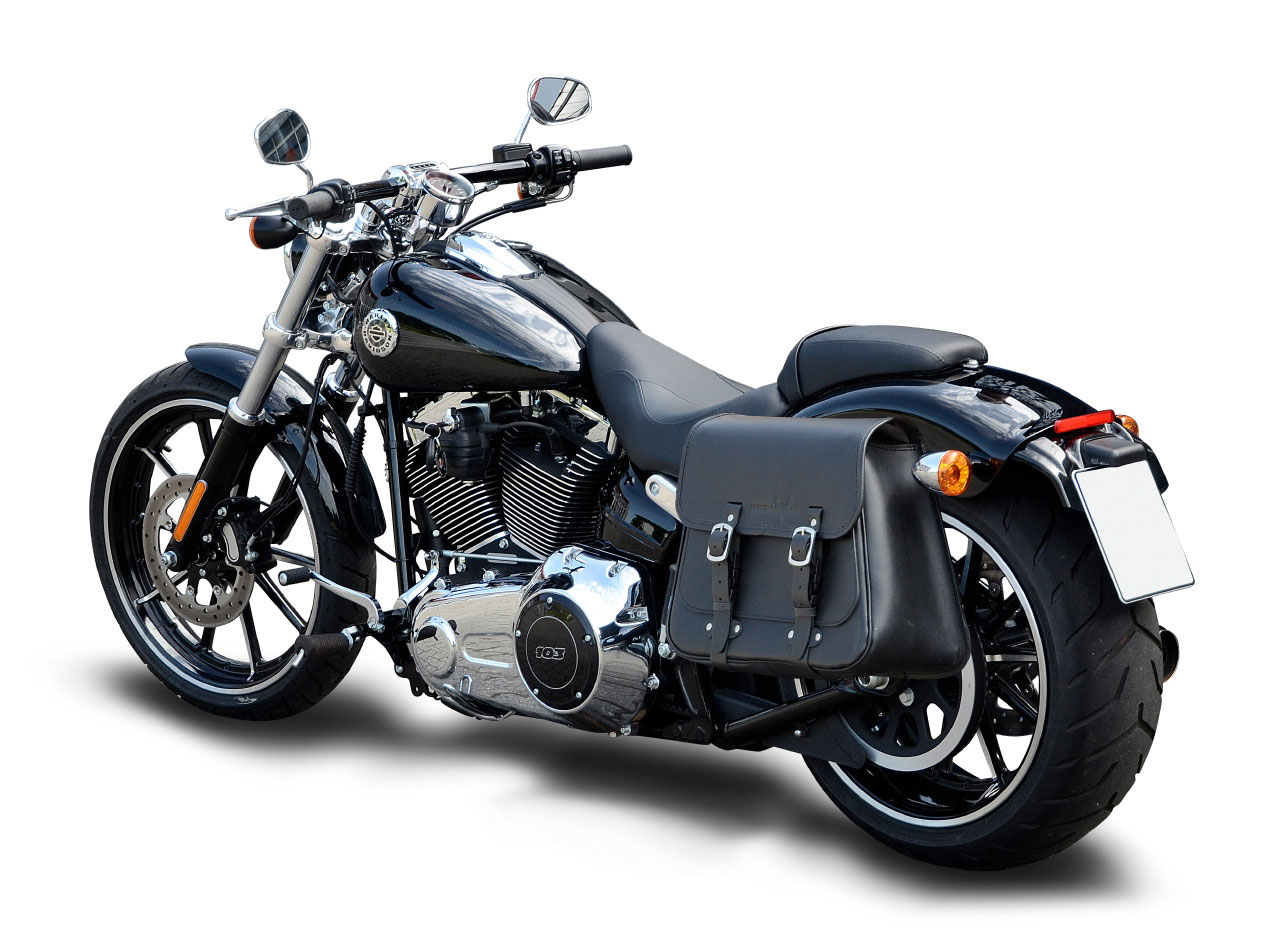 Saddlebag "Boston" 20 litres with bracket suitable for HD Softail Slim + Blackline - left