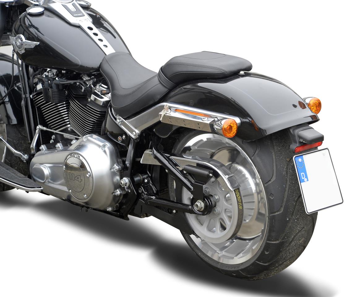 Saddlebag "Frisco" 36 litres with bracket 235 mm suitable for HD Softail+Cruiser - left