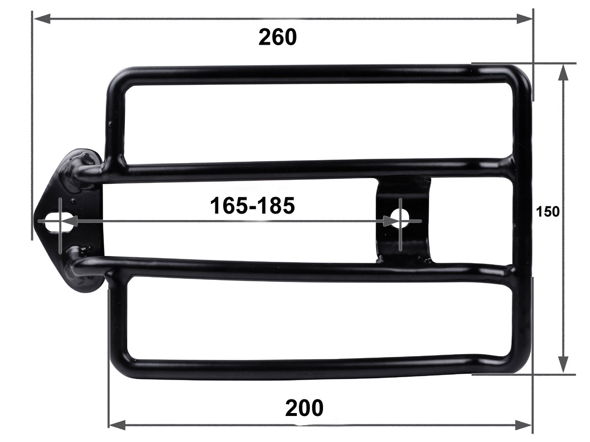 Gepäckträger passend für HD Sportster schwarz