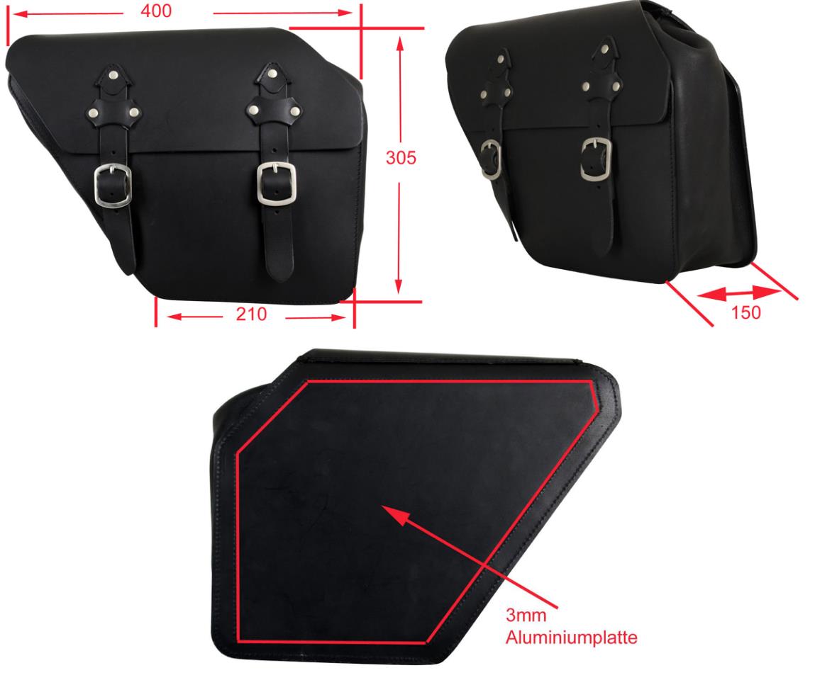 Saddlebag "Toledo" 13 litres with bracket suitable for HD V-Rod (2011-2017) - left